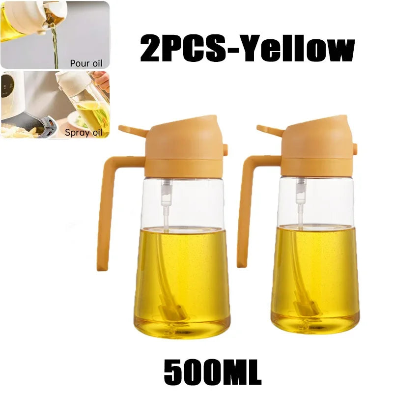 Locryn Decoração de Luxo - 2in1 Kitchen Spray Oil Dispenser Oil Sprayer Polisher Or Only Brush Spray for Air Fryer Salad Grilling Roasting Cooking Kitchen (Foto 34)