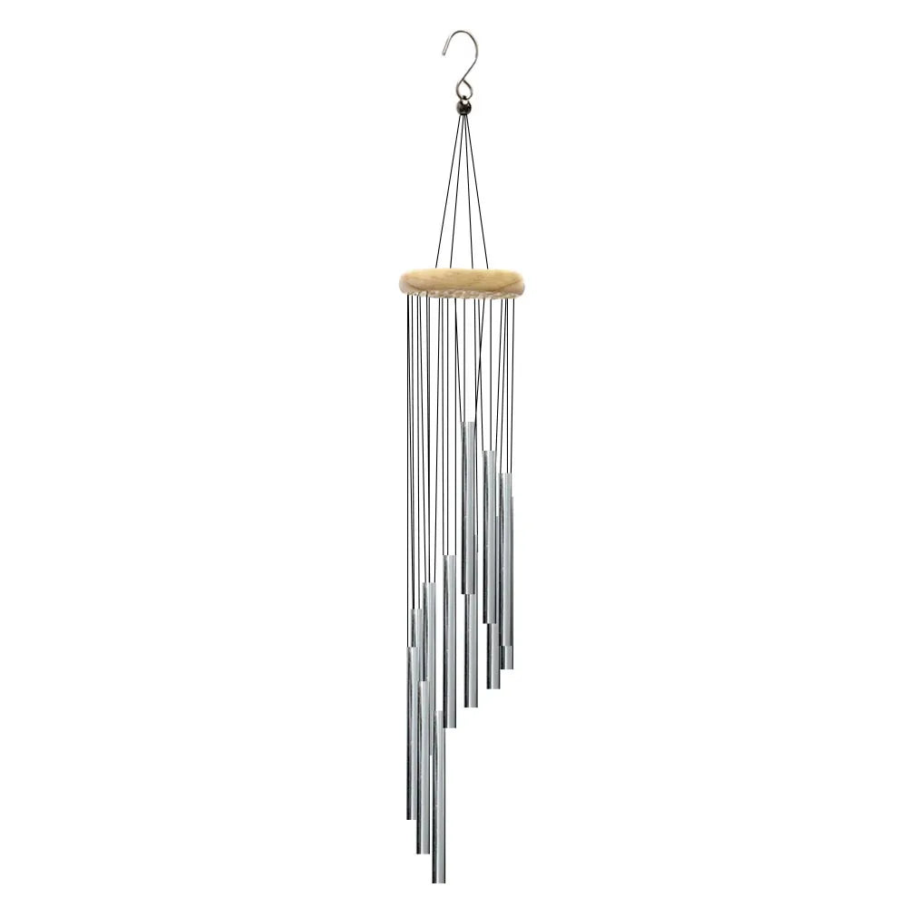 Locryn Decoração de Luxo - 1piece 12 Tubes Aluminum Alloy Wind Chimes with Hook Gold/silver Bells for Outside Home Wedding Party Memorial Decoration Gifts (Foto 8)