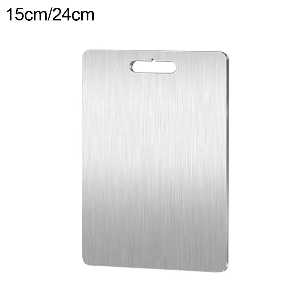 Locryn Decoração de Luxo - Cutting Boards for Kitchen Stainless Board 304 Steel Thickened Double Sided Food Grade Portable Fruit Meat Chopping (Foto 10)