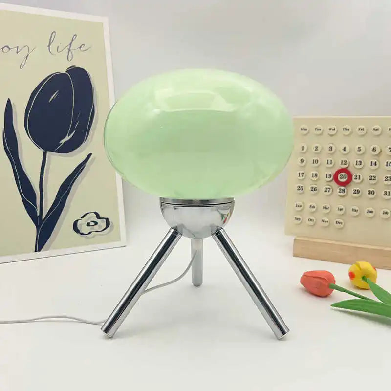 Luminária Cogumelo de Vidro Minimalista