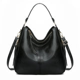Luxury Faux Leather Hobo Bag – Women's Large Vintage Tote Shoulder Crossbody Bag