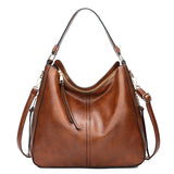 Luxury Faux Leather Hobo Bag – Women's Large Vintage Tote Shoulder Crossbody Bag