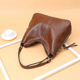 Luxury Faux Leather Hobo Bag – Women's Large Vintage Tote Shoulder Crossbody Bag
