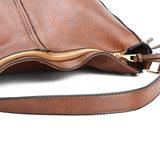 Luxury Faux Leather Hobo Bag – Women's Large Vintage Tote Shoulder Crossbody Bag