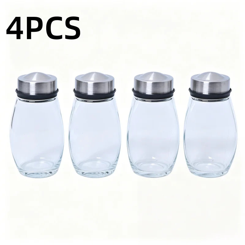 Kit Potes de Vidro para Temperos com Suporte