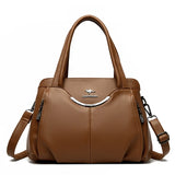 Women's Soft Leather Crossbody Tote Bag – Luxury Shoulder Handbag