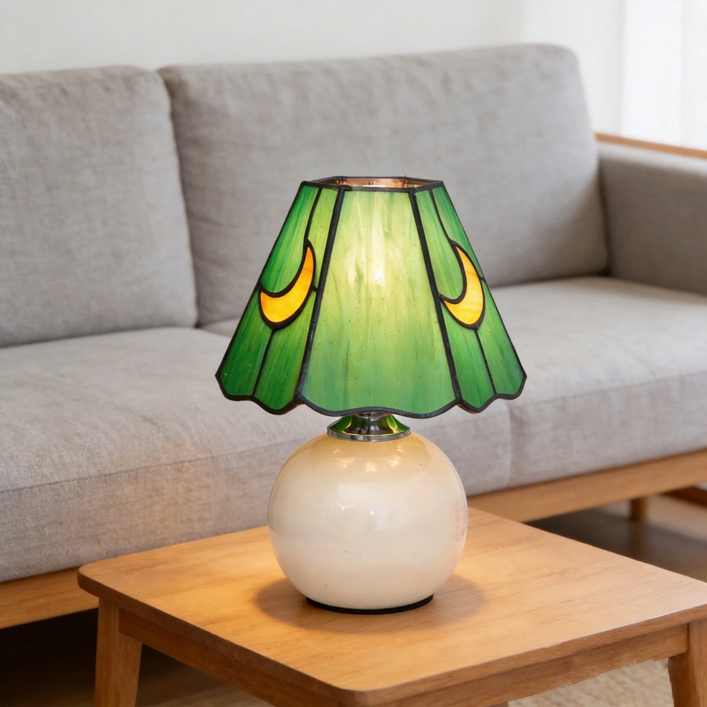 Luminária Cogumelo de Vidro Retrô