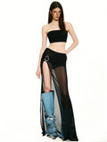 The Metal Mesh Maxi Skirt — Locryn