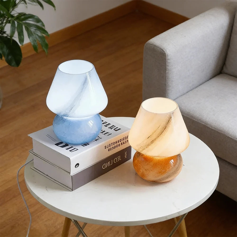 Luminária Cogumelo de Vidro Bauhaus