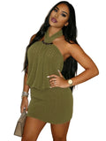 The Metal Buckle Halter Dress — Locryn