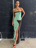 The Striped Color Block Bodycon Dress — Locryn