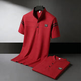 The Dark Blue Stretch Polo — Locryn Men