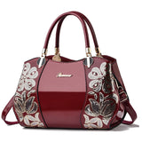Women's Patent Leather Shiny Shoulder Bag – Large Capacity Messenger Handbag