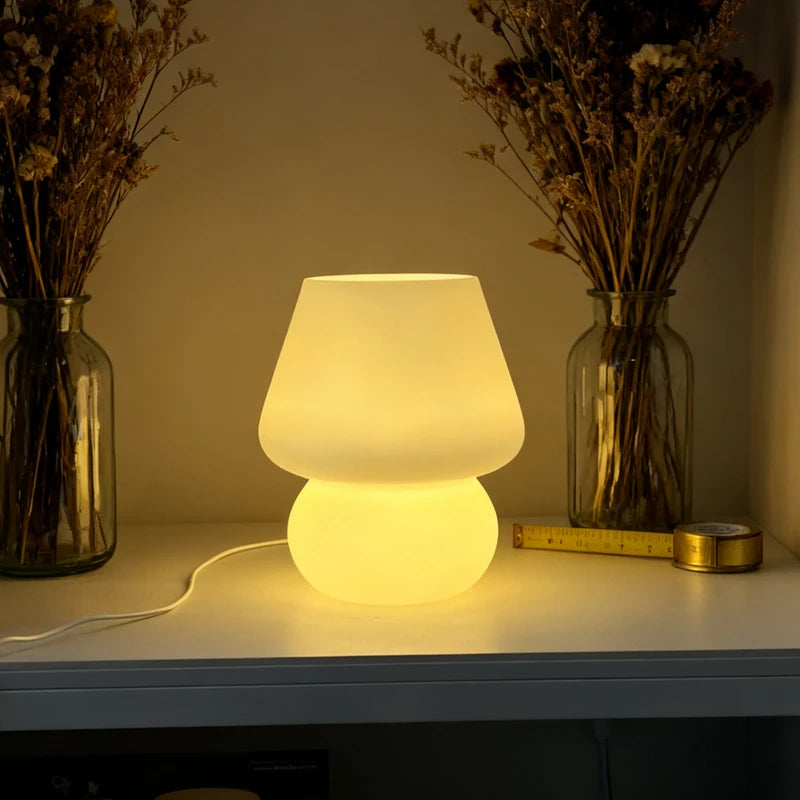 Luminária Cogumelo de Vidro Bauhaus