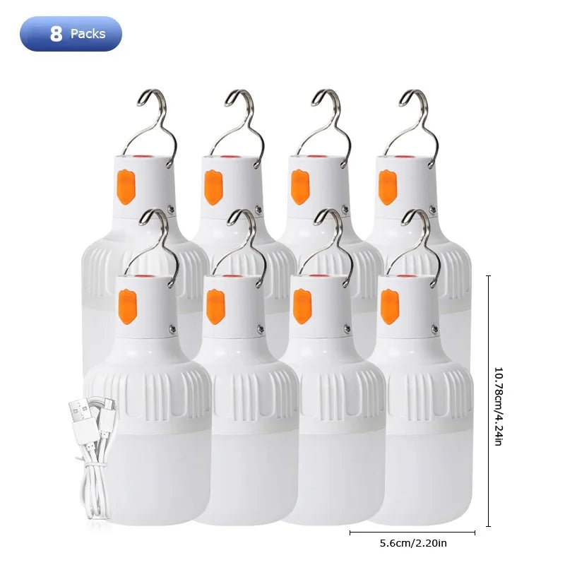 Kit 2 Luminárias LED Recarregáveis para Emergência