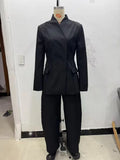 The High-Collar Slim Suit Set — Locryn