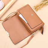 Women's Korean Style Wallet Shoulder Bag – Multi-Card Large Capacity Phone Pocket Bag