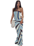 The Striped Color Block Bodycon Dress — Locryn