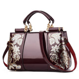 Women's Patent Leather Shiny Shoulder Bag – Large Capacity Messenger Handbag