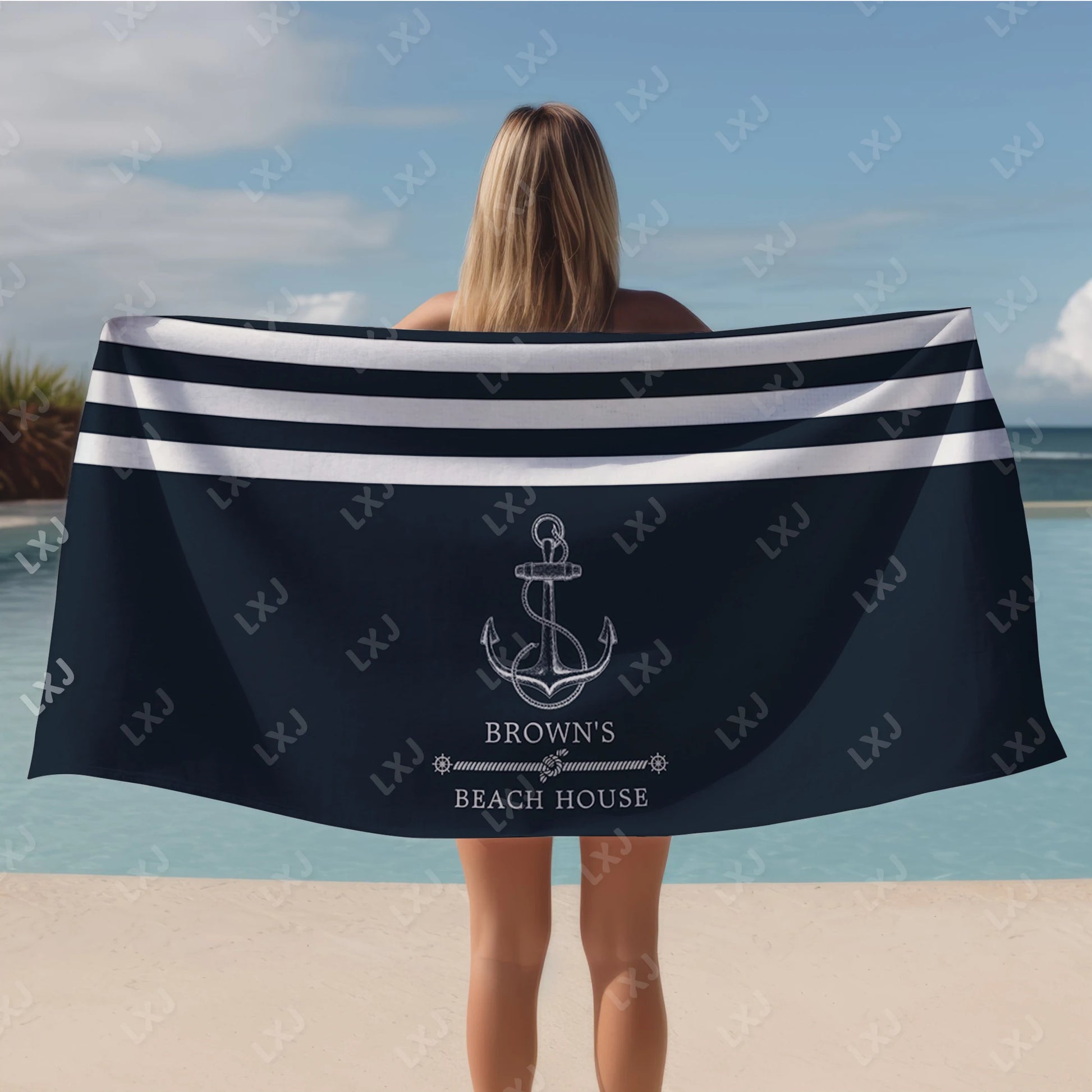 Locryn Decoração & Conforto - Toalha de Praia e Piscina Secagem Rápida Microfibra Luxo (Foto 12)
