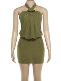The Metal Buckle Halter Dress — Locryn