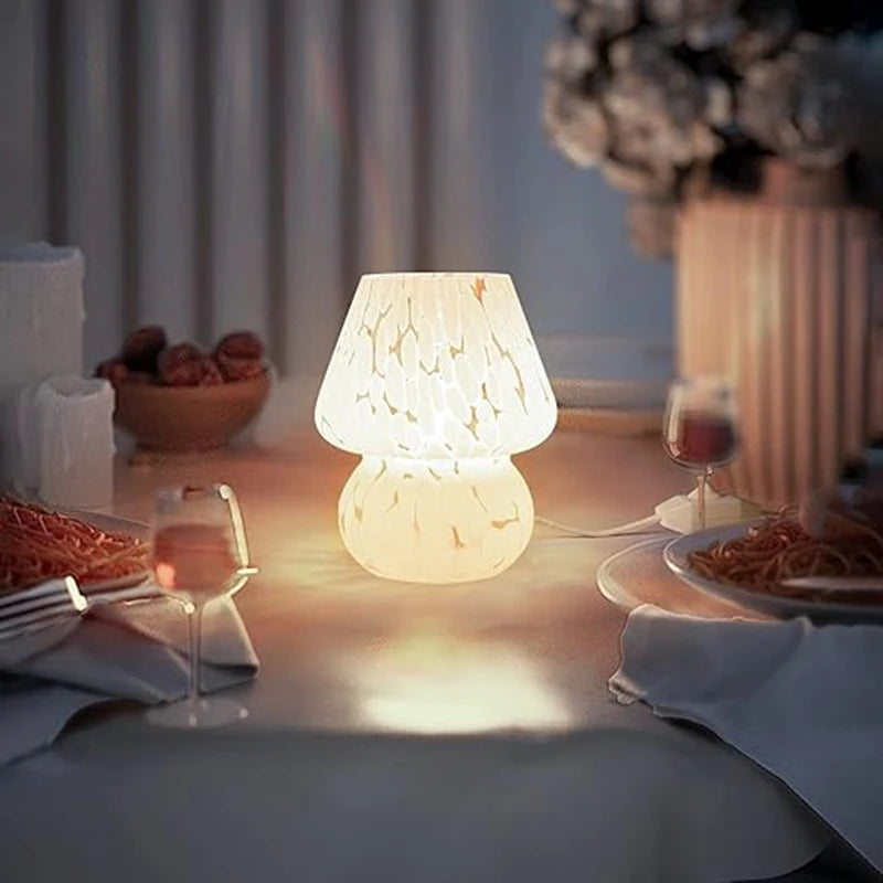 Luminária Cogumelo de Vidro Italiana