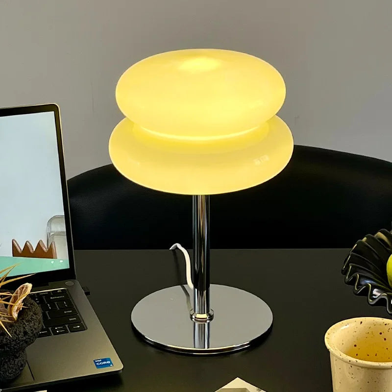 Luminária Cogumelo de Vidro Minimalista
