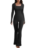 The Square Neck Flare Jumpsuit — Locryn