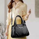 Women's Soft Leather Crossbody Tote Bag – Luxury Shoulder Handbag