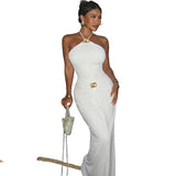 The Ruched Halter Maxi Dress — Locryn