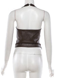 The Leather Rivet Halter Top — Locryn