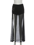 The Metal Mesh Maxi Skirt — Locryn