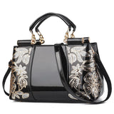 Women's Patent Leather Shiny Shoulder Bag – Large Capacity Messenger Handbag