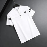 The Dark Blue Stretch Polo — Locryn Men