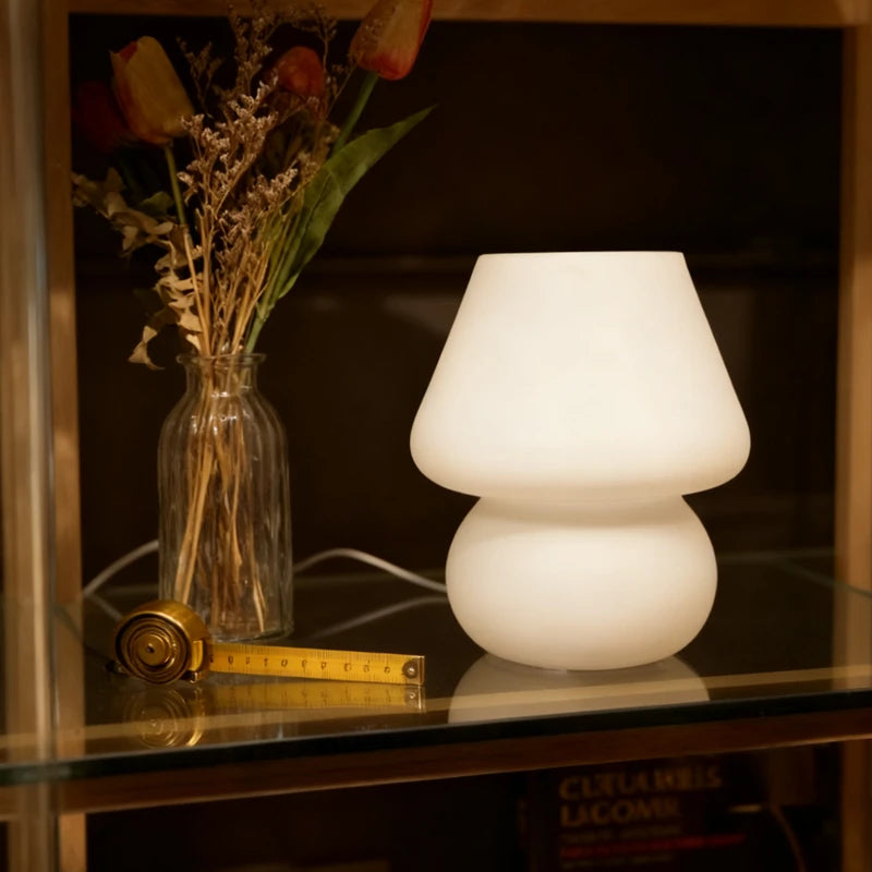 Luminária Cogumelo de Vidro Bauhaus