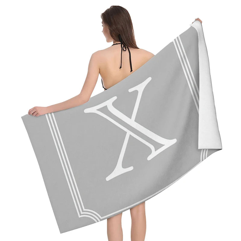 Locryn Decoração de Luxo - Home bath towels for the body towels bathroom letters and flower quick drying microfiber beach towel man and women large sports (Foto 20)