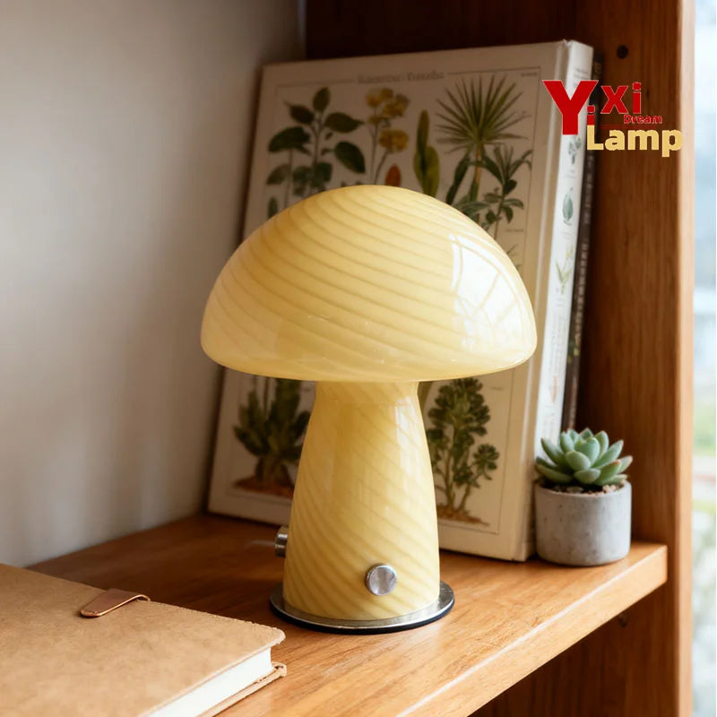 Luminária Cogumelo de Vidro Bauhaus