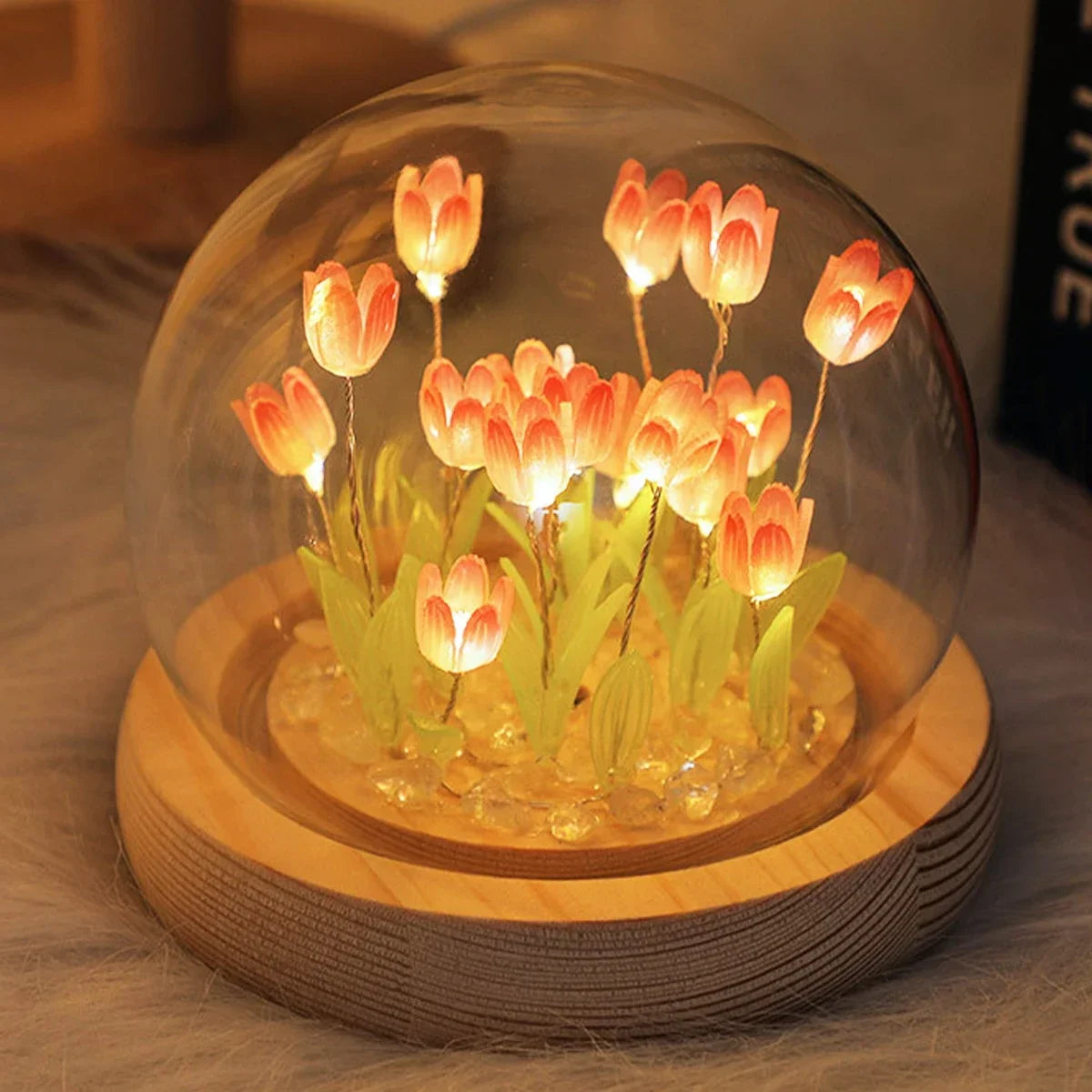 Luz Noturna Tulipa Artesanal LED