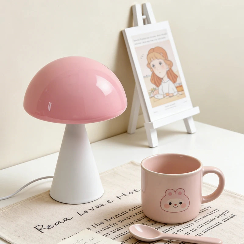 Luminária Cogumelo de Vidro Minimalista