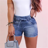 The Lace-Up Denim Shorts — Locryn