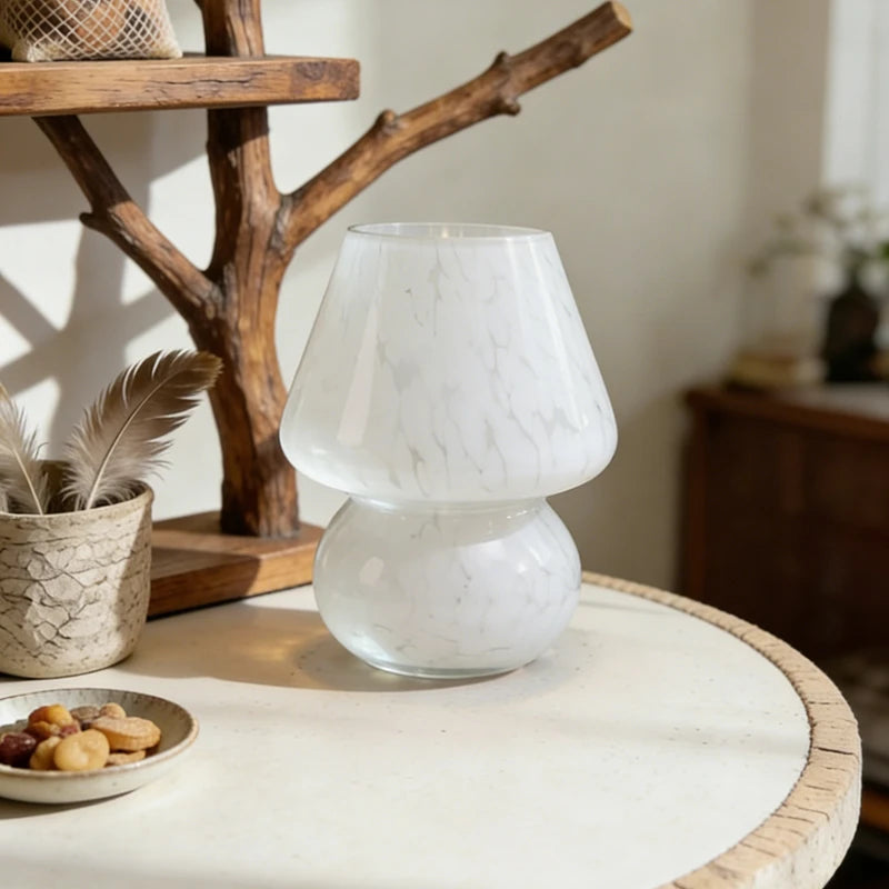 Luminária Cogumelo de Vidro Italiana