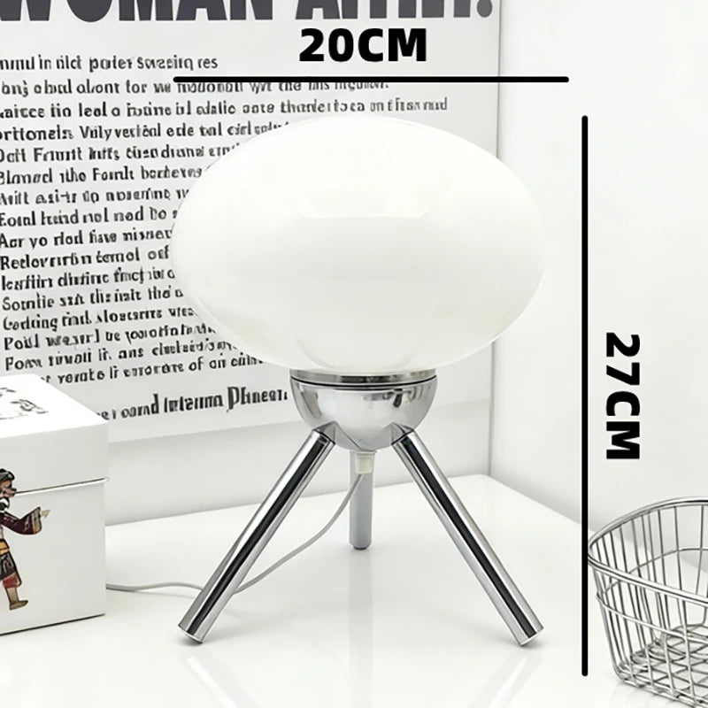 Luminária Cogumelo de Vidro Minimalista