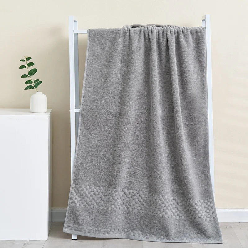 Locryn Decoração de Luxo - 100%pure cotton towel, enlarged and thickened bath towel, quick drying hand wash face towel, bathroom, family hotel, adult apron (Foto 8)