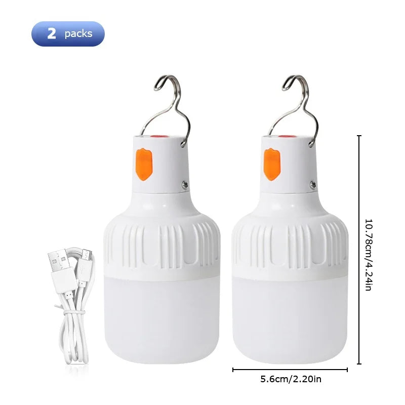 Kit 2 Luminárias LED Recarregáveis para Emergência