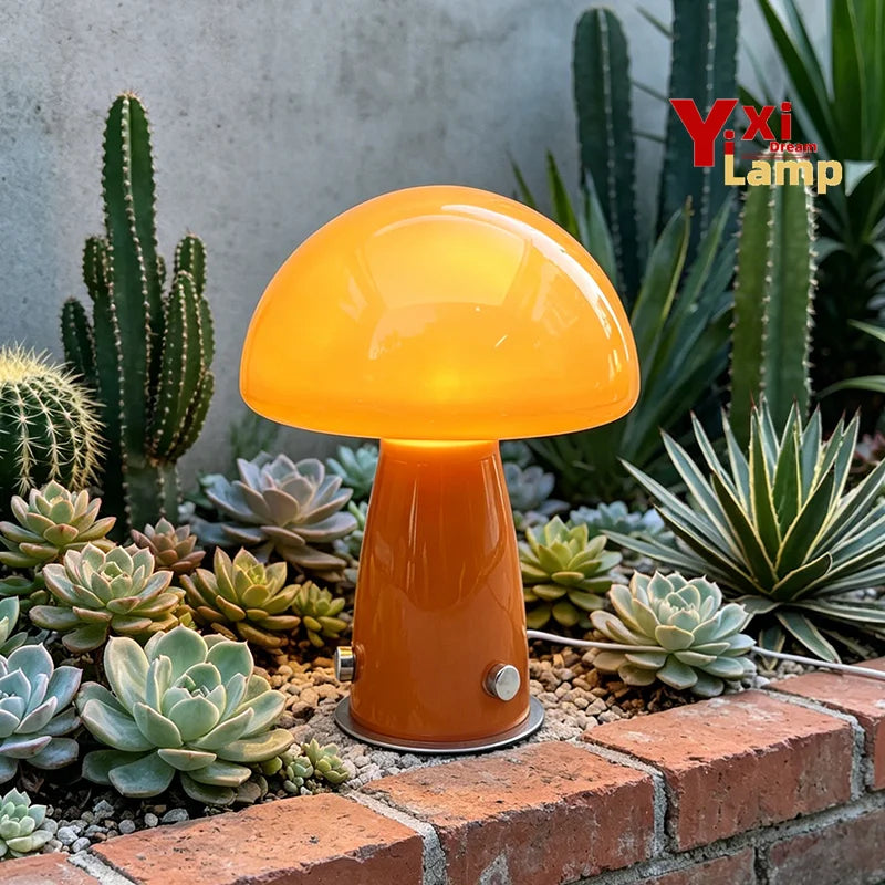 Luminária Cogumelo de Vidro Bauhaus
