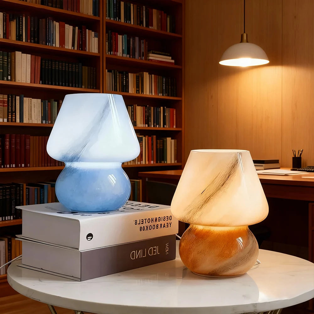 Luminária Cogumelo de Vidro Bauhaus