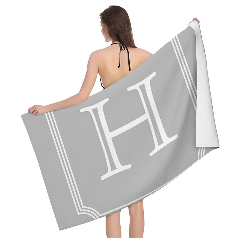 Locryn Decoração de Luxo - Home bath towels for the body towels bathroom letters and flower quick drying microfiber beach towel man and women large sports (Foto 3)