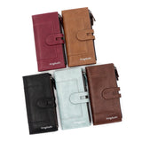 Women's Long PU Leather Wallet – Multi-Card Phone Bag with Hasp Closure