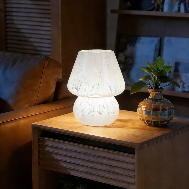 Luminária Cogumelo de Vidro Italiana