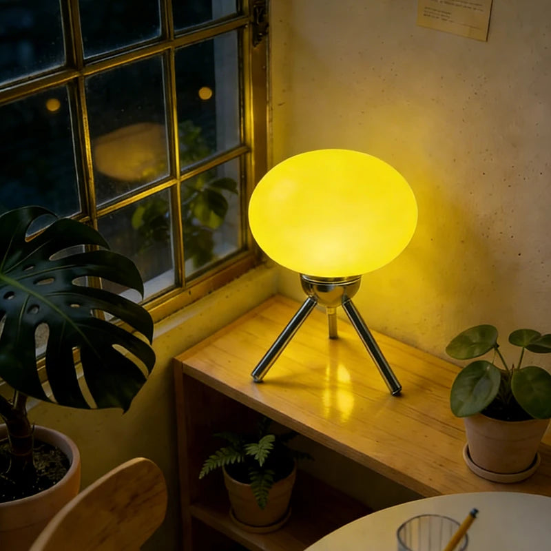 Luminária Cogumelo de Vidro Minimalista